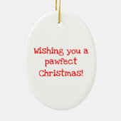 Corgi-kerstboomornament Keramisch Ornament (Achterkant)