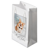 Corgi kerstcadeau klein cadeauzakje (Voorkant Gekanteld)