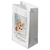 Corgi kerstcadeau klein cadeauzakje (Achterkant Gekanteld)
