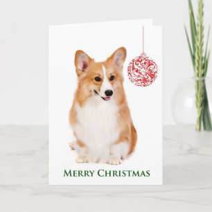 Corgi-kerstkaart Feestdagen Kaart