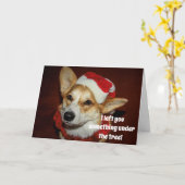 Corgi Kerstkaart Kaart (Gele Bloem)