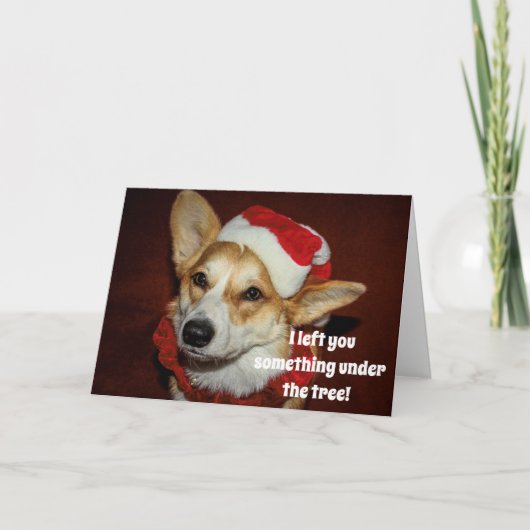 Corgi Kerstkaart Kaart (Voorkant)