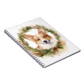 Corgi Kerstkrans feestelijke pup Notitieboek (Rechterzijde)