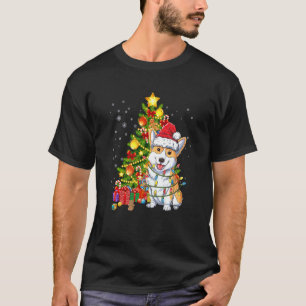 Corgi Kerstman Kerstboom Licht Kerstmis Jongens Me T-shirt