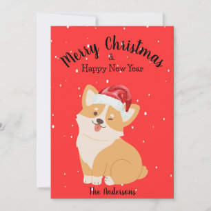 Corgi Kerstmis Feestdagenkaart