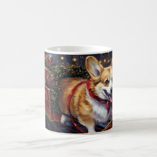 Corgi Kerstmis Feestelijk Seizoen Koffiemok (Center)