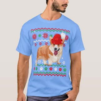 Corgi Kerstmis Horrortrui Stijl Hond Xmas T-shirt
