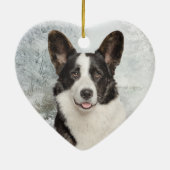 Corgi Kerstmis Keramisch Ornament (Achterkant)