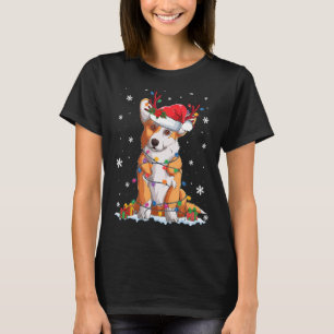 Corgi Kerstmis Kerstman Rendier Kerst Pak Hond T-shirt