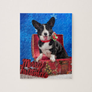 Corgi Kerstmis Legpuzzel