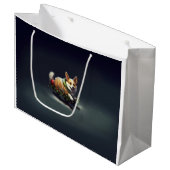 Corgi Kerstmis sneeuw winter Groot Cadeauzakje (Voorkant Gekanteld)