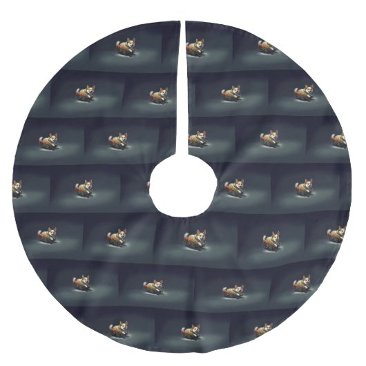 Corgi Kerstmis sneeuw winter Kerstboom Rok (Voorkant)