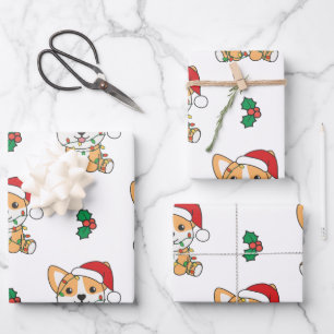 Corgi Kerstmis Winter Dieren Hond Inpakpapier Vel