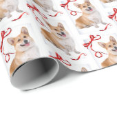 Corgi-kerstpapier Cadeaupapier (Rol Hoek)
