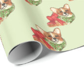 Corgi-kerstpapier Cadeaupapier (Rol Hoek)