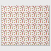 Corgi kerstpatroon cadeaupapier (Vlak)