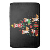 Corgi-kerstsierboom Badmat (Voorkant Verticaal)