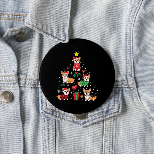 Corgi-kerstsierboom Ronde Button 4,0 Cm (In situ)