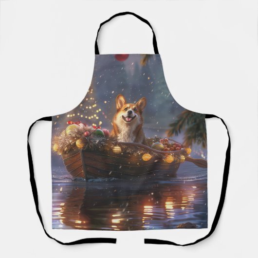 Corgi Kerstvakantie Schort (Voorkant)
