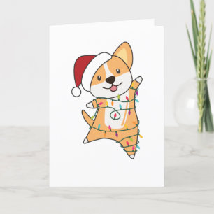 Corgi Kerstwinter winterdieren Corgis Adult C Feestdagen Kaart