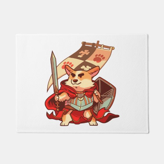 Corgi Knight Deurmat (Voorkant)