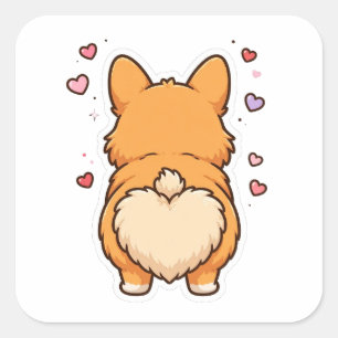 Corgi Kont Hart Lieve Hond Sticker