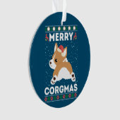 Corgi laide de Noël style joyeux Corgmas (devant)