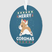 Corgi laide de Noël style joyeux Corgmas (devant)