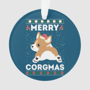 Corgi laide de Noël style joyeux Corgmas