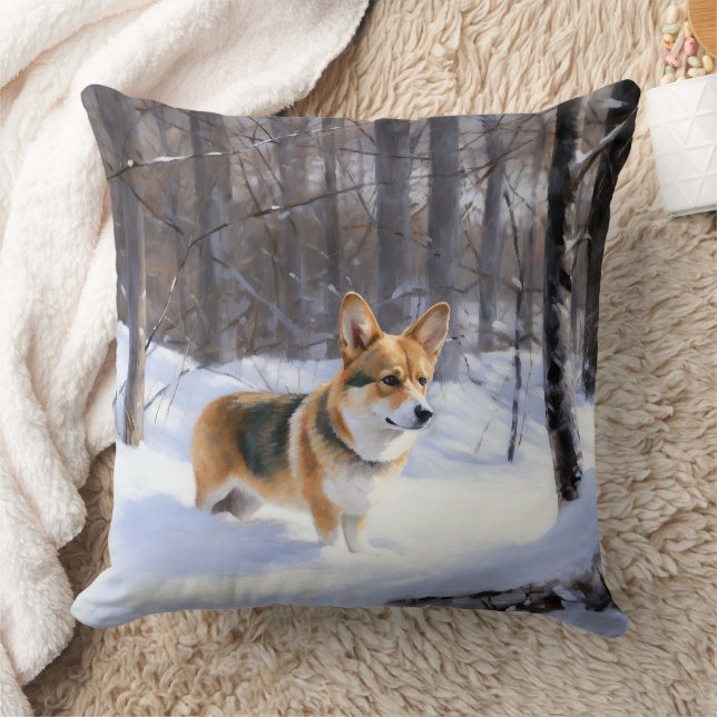 Corgi Let It Snow Kerstmis Kussen (Deken)
