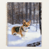 Corgi Let It Snow Kerstmis Planner (Voorkant)
