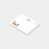 Corgi Liefde Waterverf Monogram Persoonlijk Post-it® Notes (Schuin)