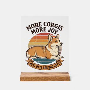 Corgi Liefhebber Shirt Vintage Gravure Hond Citaat Acryl Bord