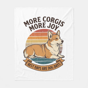 Corgi Liefhebber Shirt Vintage Gravure Hond Citaat Fleece Deken