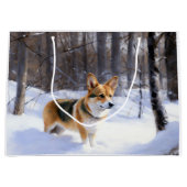 Corgi liet het sneeuwen Kerstmis Groot Cadeauzakje (Voorkant)