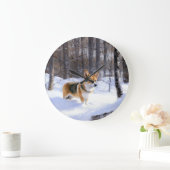 Corgi liet het sneeuwen Kerstmis Grote Klok (Huis)