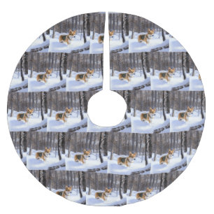 Corgi liet het sneeuwen Kerstmis Kerstboom Rok