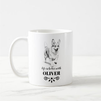 Corgi Life is beter met Custom Dog Name Koffiemok