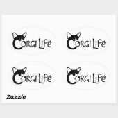 Corgi Life Ovale Sticker (Vel)