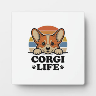Corgi Life T-shirt Vintage Gravure Hond Liefhebber Fotoplaat