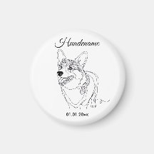 Corgi Line Art personalized dog