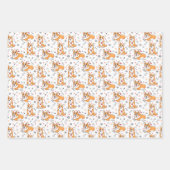 Corgi Love Feuilles de papier enveloppant sans sou (Devant 3)