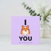 Corgi Love op maat gemaakte kaart (Staand voorkant)