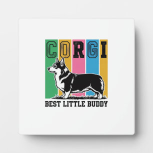 Corgi Love T-shirt Vintage Gravure Honden Silhouet Fotoplaat