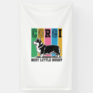 Corgi Love T-shirt Vintage Gravure Honden Silhouet Spandoek