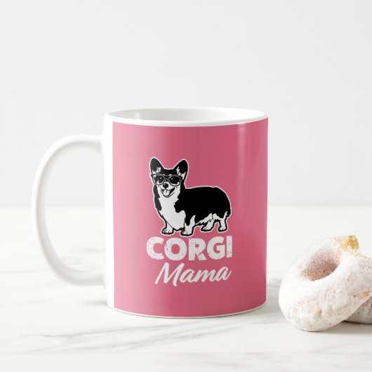 Corgi Ma Coffee Mok (Met donut)