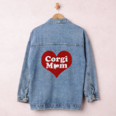 Corgi Ma Cute Red Heart Denim Jacket (Hangar)