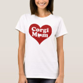 Corgi Ma Cute Red Heart T-shirt (Voorkant)