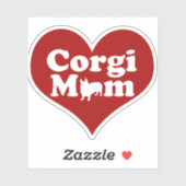 Corgi Ma Heart Sticker (Vel)