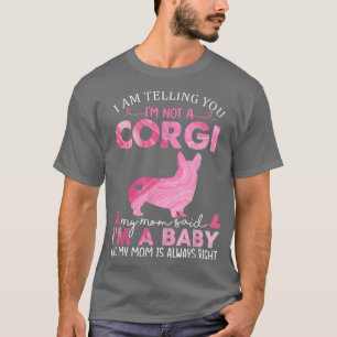 Corgi mama Baby Dog Funny Cute Dog Eigenaar Pet Lo T-shirt
